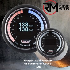 Prosport Dual Pressure Air Suspension Gauge - PSI